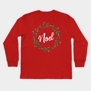 Noel - Cute Christmas Holiday Kids Long Sleeve T-Shirt